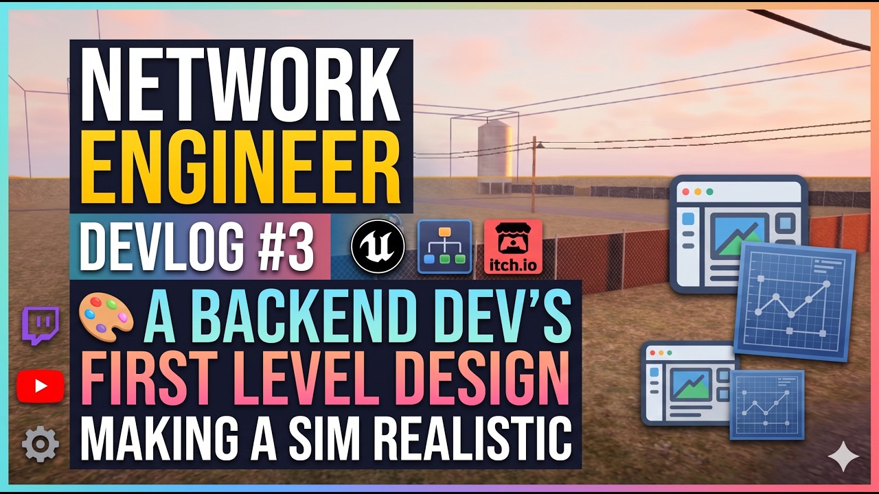  Network Engineer Devlog #3 | 🎨 A Backend Dev's First Level Design: Making a Sim Realistic