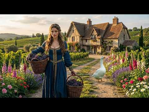 A Girl Growing Grapes Harvesting and Making Wine the Traditional Way ( Visual Story)