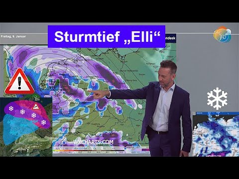 Storm "Elli"! Snowstorm, thaw, new polar air & icy conditions. Weather forecast January 9-14, 2026.