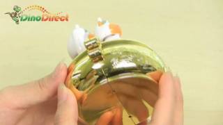 Three Wealth Cows Solar Powered Shaking and Nodding Toy Golden - dinodirect