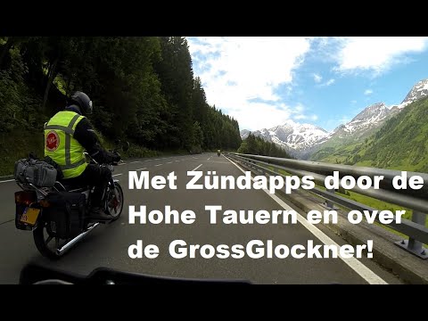 Over de B107 bij Ferleiten in Oostenrijk door de Hohe Tauern met Zündapp naar de Grossglockner