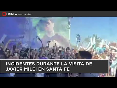 INCIDENTS DURING JAVIER MILEI'S VISIT TO SANTA FE