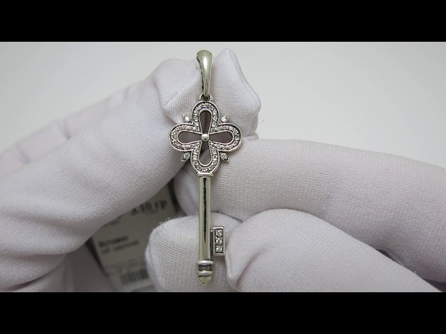 Срібний кулон "Ключик" 3111161 Відео огляд