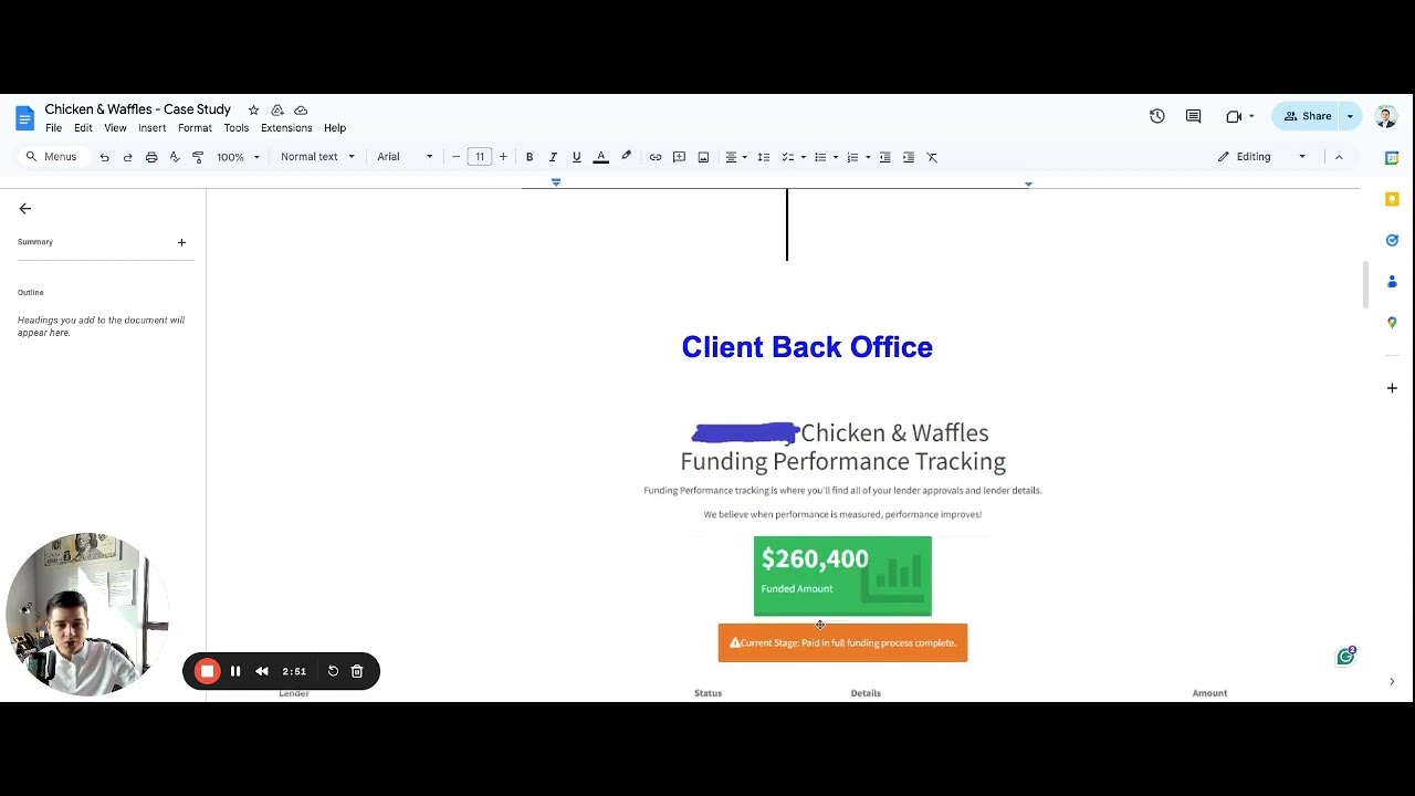 Investment Company testimonial