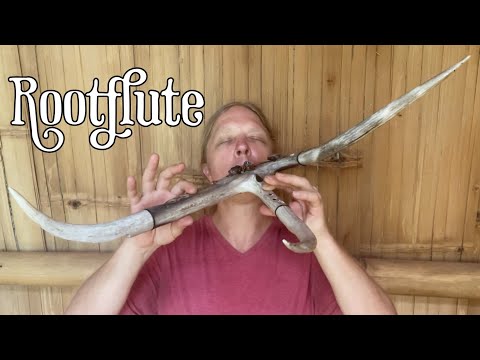 Triple Drone Harmony Flute made from Elk Antler