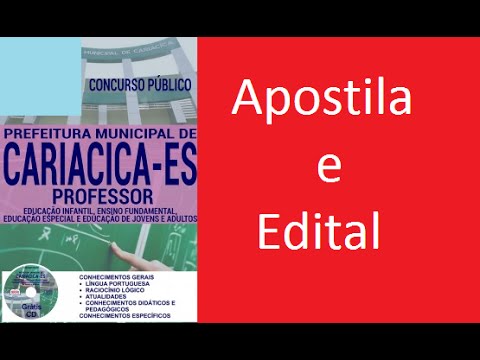 Edital Apostila PROFESSOR Consurso Prefeitura de Cariacica ES 2016