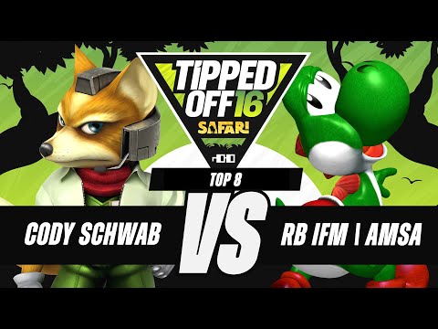 Tipped Off 16: Safari - Cody Schwab (Fox) vs RB IFM | aMSa (Yoshi) - SSBM Singles Top 8 Losers Semis