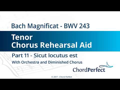 Bach's Magnificat Part 11 - Sicut locutus est - Tenor Chorus Rehearsal Aid