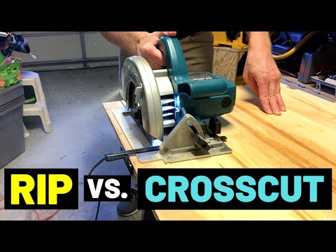 RIP CUT vs. CROSSCUT...What's The Difference? (Ripping + Crosscutting with Miter/Table/Circular Saw)