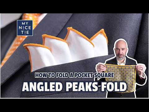 How to Fold a Pocket Square - Angled Peaks Fold 🎩