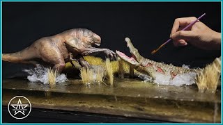 Tropical Fury – Drex vs Crocodile | AmazingTrungX DIY Epoxy Resin Diorama