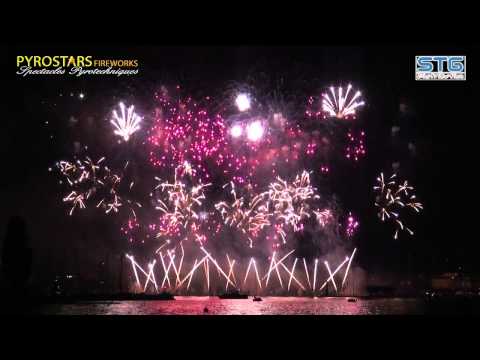 Fêtes de Genève 2012 3ième acte (A) du Grand Feu d'Artifice Automne/Hiver Pyrostars Genève