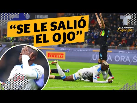 Escalofriante lesión de jugador del Napoli: “se le salió el ojo” | Telemundo Deportes