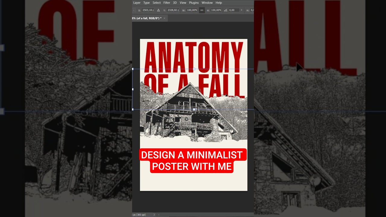 HOW TO DESIGN A MINIMALIST POSTER #graphicdesigner #photoshop #posterdesign #minimalism #minimalist