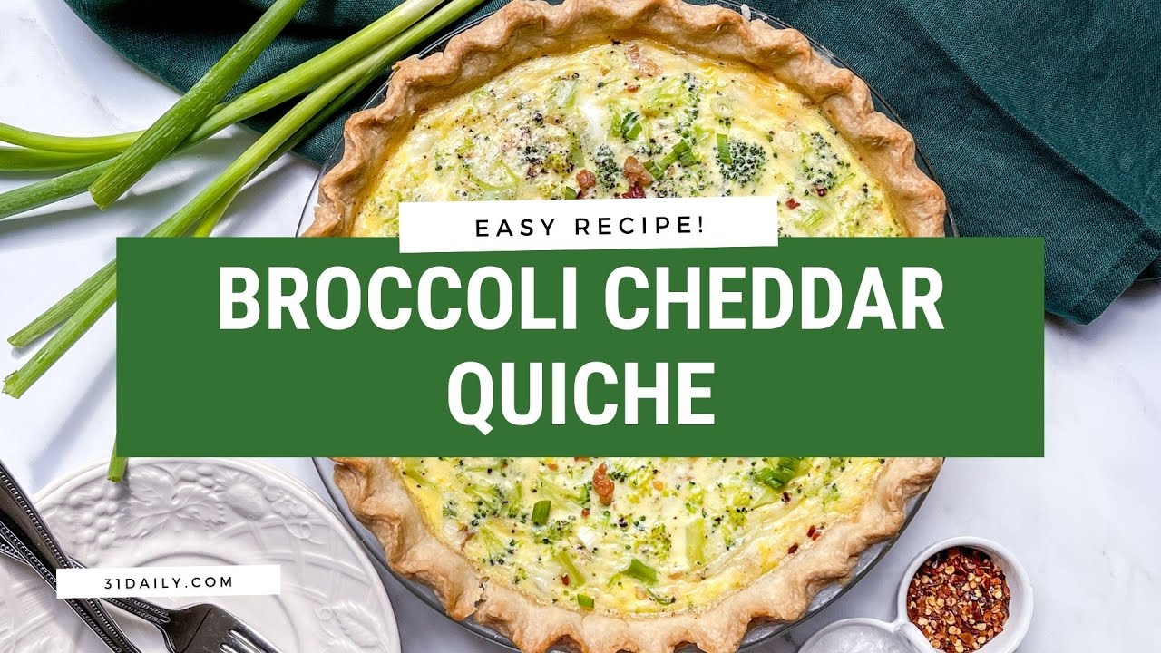 Easy Broccoli Cheddar Quiche Recipe