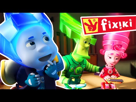 Fixiki - Mașina de spălat vase - Desene animate pentru copii cu Nolik și Simka