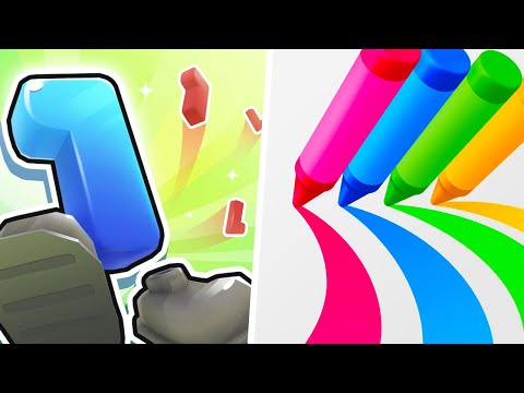 Crazy Number Run 3D vs Crayon Rush 3D - Max Level Gameplay (Part 1) 123456789