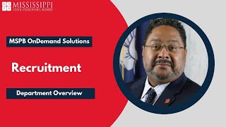 MSPB Department Overview: Recruitment
