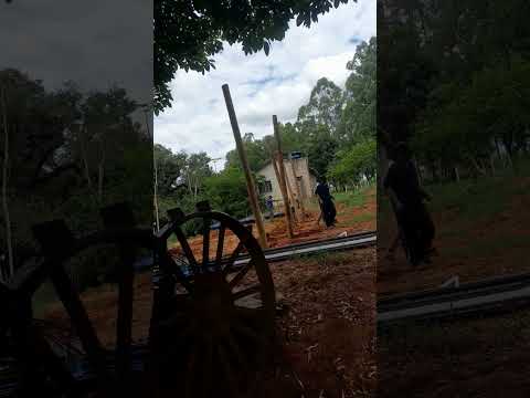 Montando estrutura pra barracão da FAZENDA SÃO PAULO NA CIDADE DE ANHUMAS 12X6
