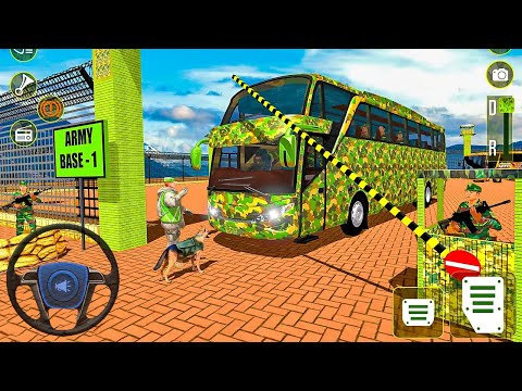 US Army Bus Driving Simulator 2022 - Soldier Military Coach Transporter Duty - Android Gameplay