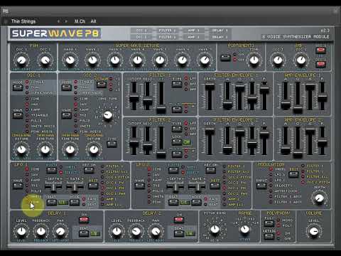 Superwave P8 - STRINGS - VST synthesizer - factory presets demo