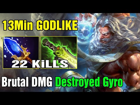 [Zeus] WTF 13Min GODLIKE Midlane Ez Destroyed Gyrocopter With 22 KILLs (FullGame Dota2 7.22H)