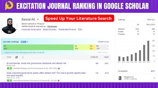 How To Enhance Google Scholar Search Result with ExCITATION |Google Scholar Search Tips For Research