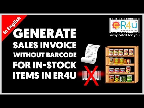 Generate Invoice without Barcode Scanning