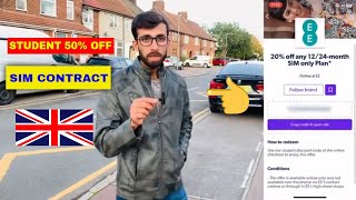 HOW TO GET SIM ON CONTRACT IN UK 50% STUDENT DISCOUNT | BUY IPHONE 15 PRO MAX | EE SIM#unitedkingdom