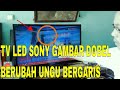 TV LED SONY GAMBAR DOBEL DAN BERUBAH UNGU