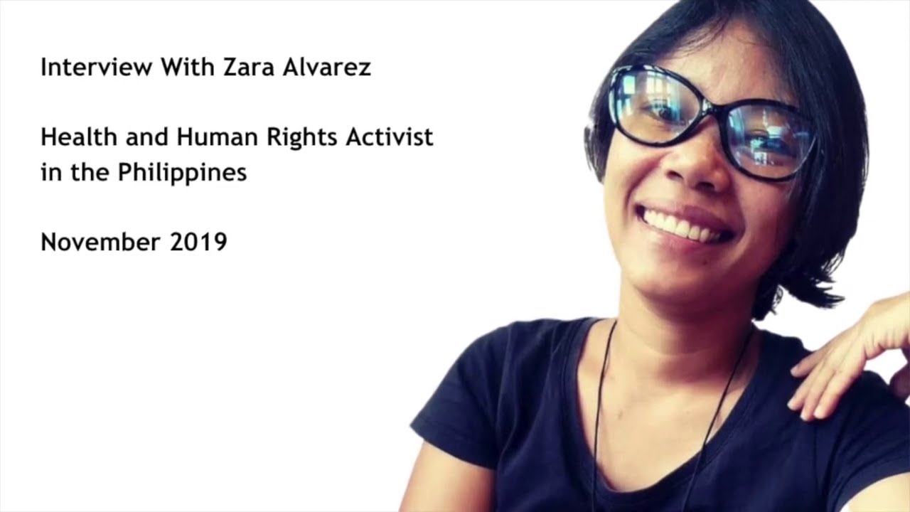 Interview with Zara Alvarez, Philippine health and human rights activist