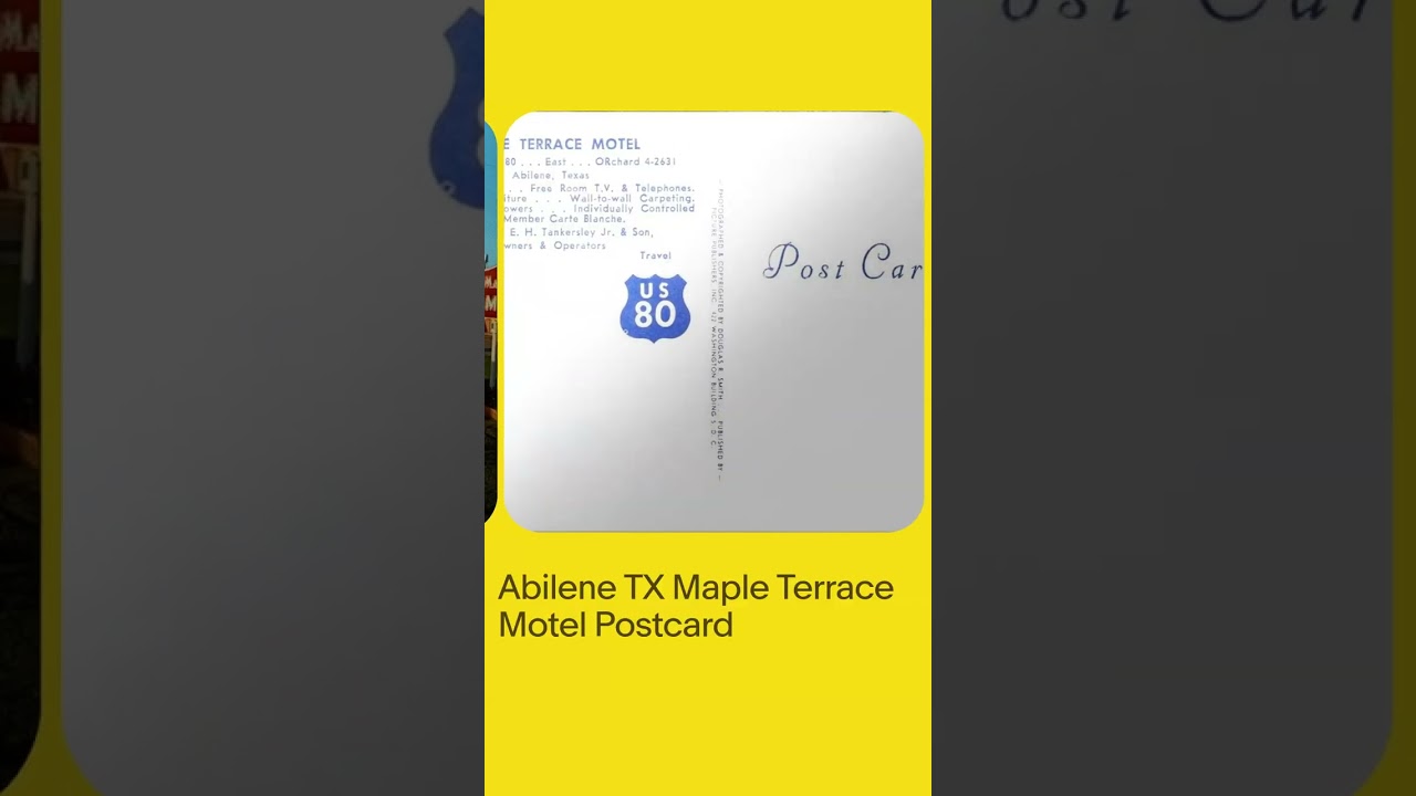 Abilene TX Maple Terrace Motel Postcard