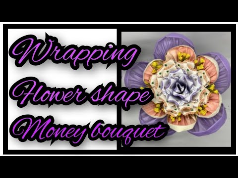 Diy || how to make wrapping flower shape a money bouquet #nipucraft #diy #flowers