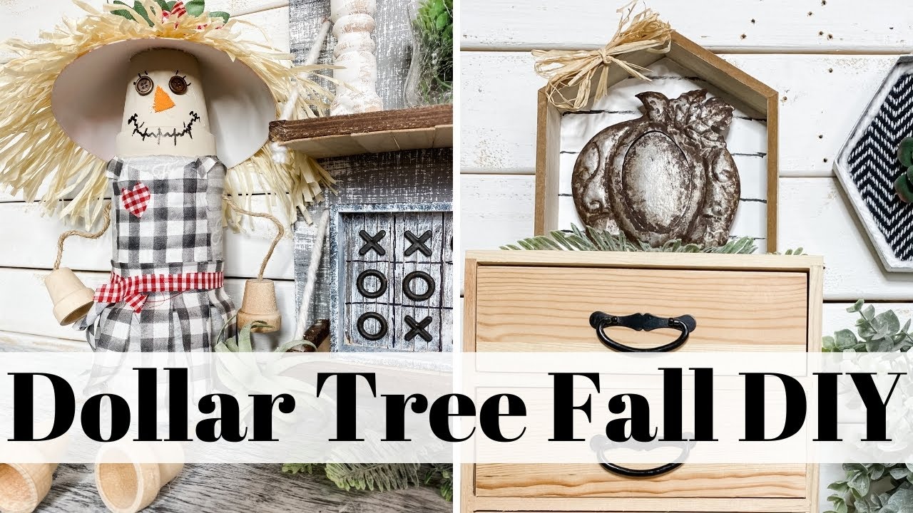 ** Fall $1 Dollar Tree DIY ** Faux Rusted Pumpkin 🎃  Scarecrow