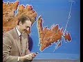 CBC Here & Now, 1985 weather, Karl Wells's chalk breaks three times