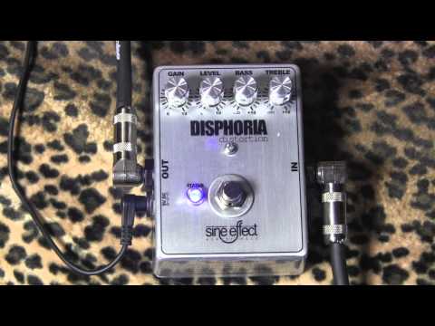 Sine Effect DISPHORIA distortion demo with Gibson Les Paul Custom