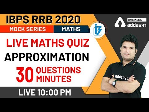 Live Maths Quiz | Approximation | Maths | IBPS RRB 2020 Mock Series
