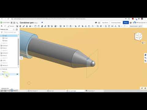 Shuttle Carabiner Pen Ink Cartridge Onshape