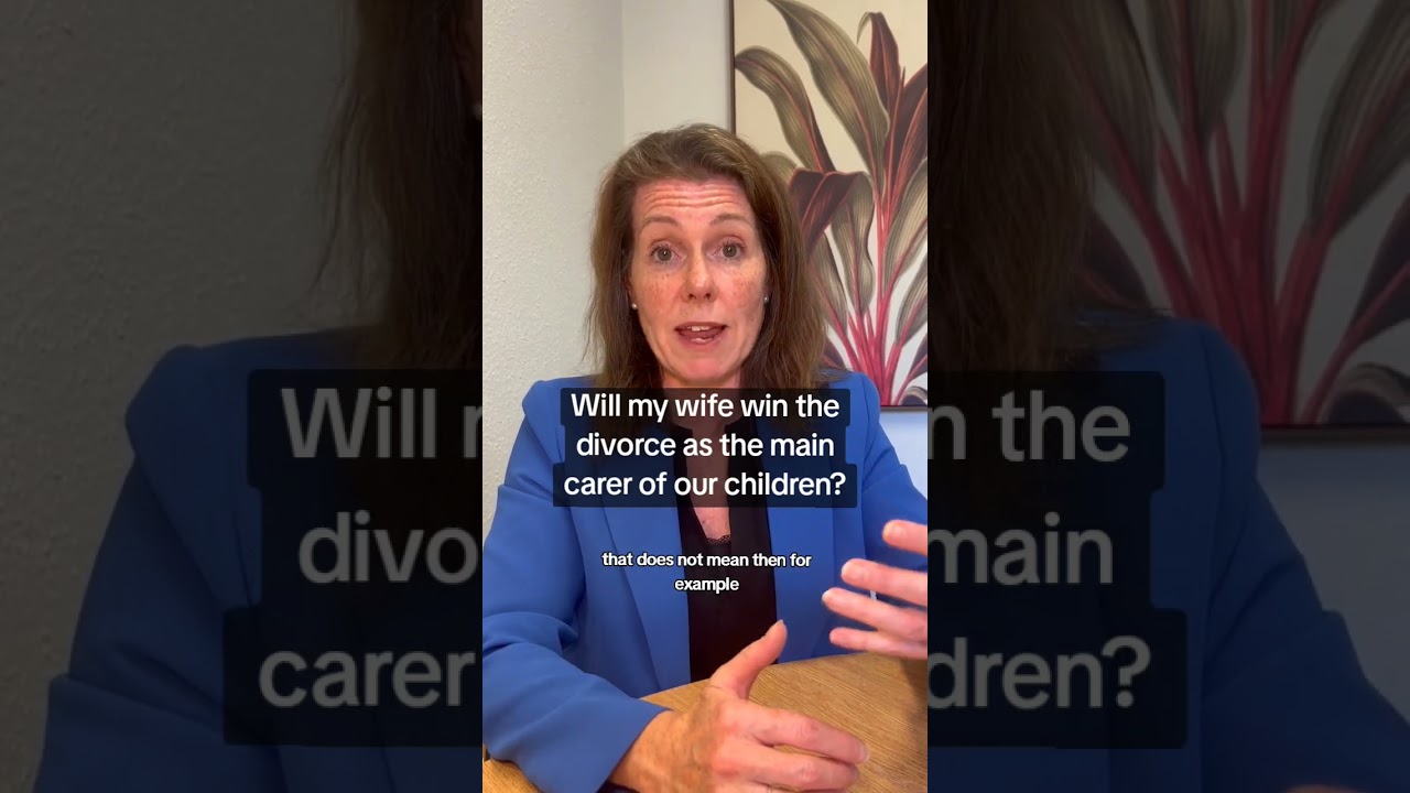 Will my wife win the divorce as the main carer of our children?