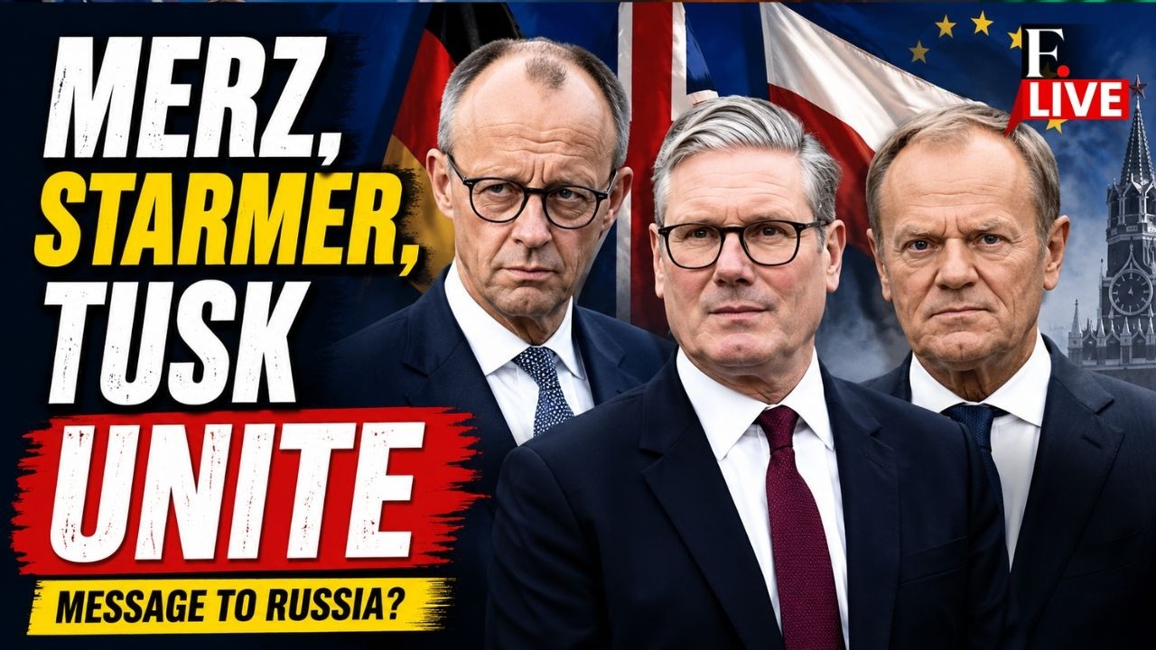Europe's Big Three Unite: Friedrich Merz, Keir Starmer & Donald Tusk Deliver Joint Remarks