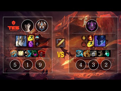 TES knight Galio vs Nocturne Mid - KR Patch 10.12