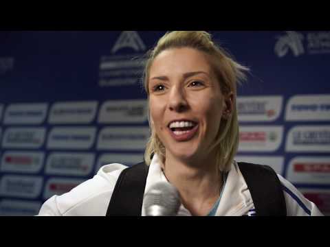 Paraskevi Papahristou (GRE) after winning Silver in the Triple Jump