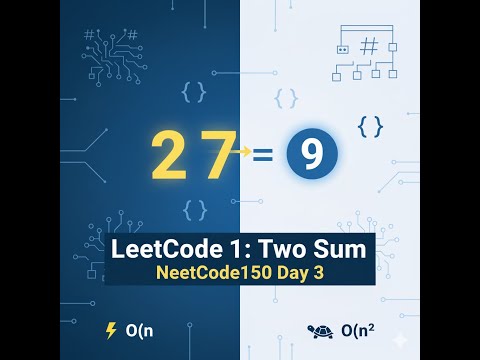 Leetcode 1 Two Sum Neetcode150 Day 3 Java Solution Explained