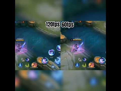 60FPS VS 120FPS Mobile legends #mobilelegends #60fpsvs120fps