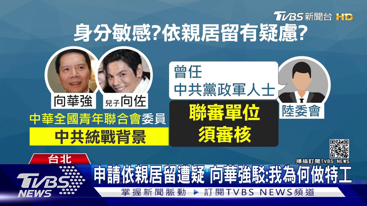 申請依親居留遭疑 向華強駁:我為何做特工