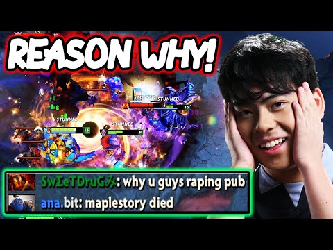 The reason Why ANA is playing in PUB Game with Friends - They found a Good Match! DOTA 2