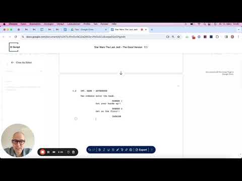 Script Writing in Google Docs