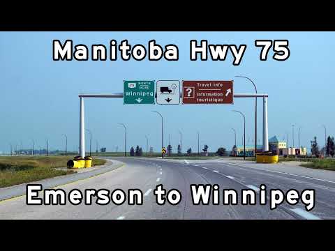 Manitoba Highway 75 - Emerson (US Border) to Winnipeg, July, 2023