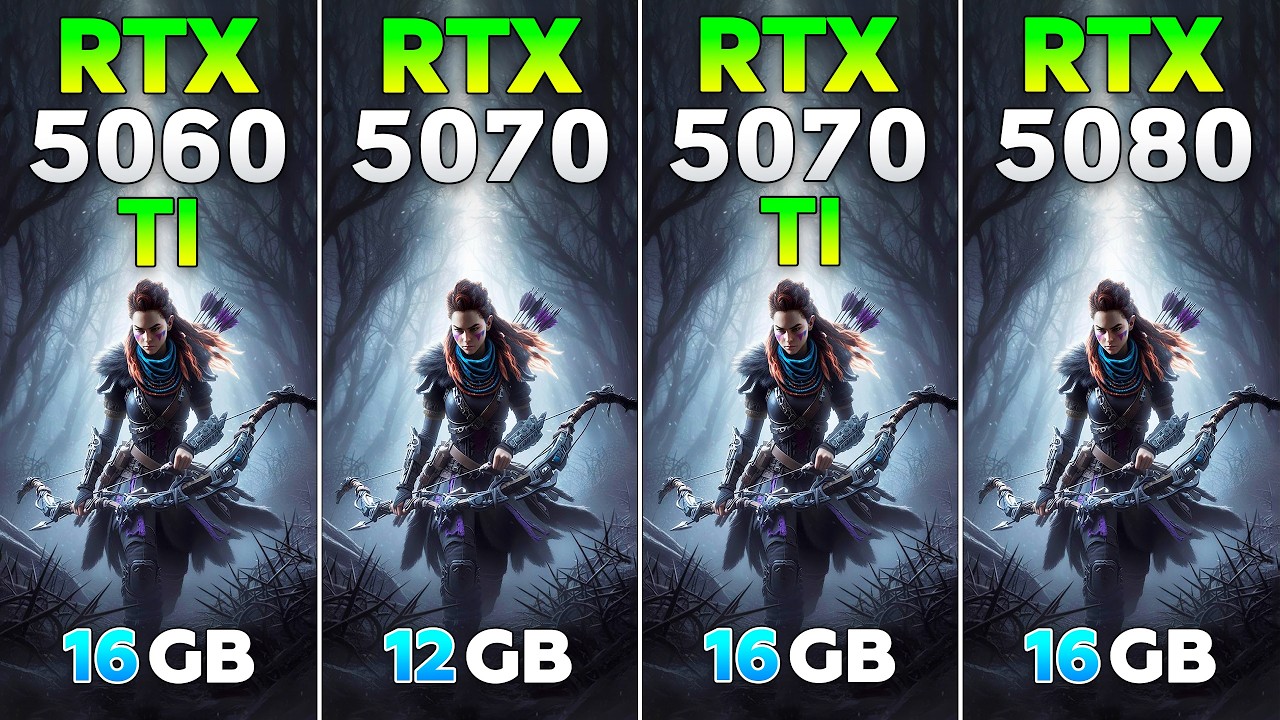 RTX 5060 Ti vs RTX 5070 vs RTX 5070 Ti vs RTX 5080 - Test in 11 Games