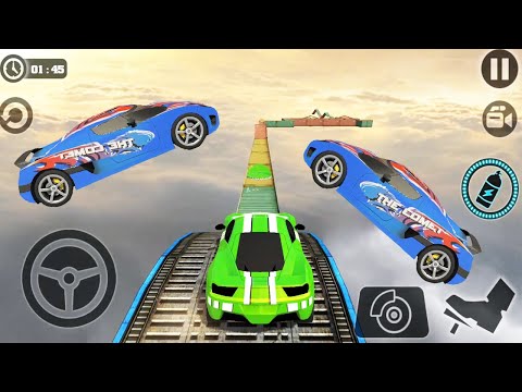 Impossible Car Tracks 3D: Green and Blue Cars Driving Levels 1 to 9 Completed - Android Gameplay